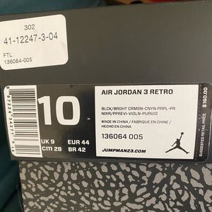 JORDAN RETRO 3 CRIMSON